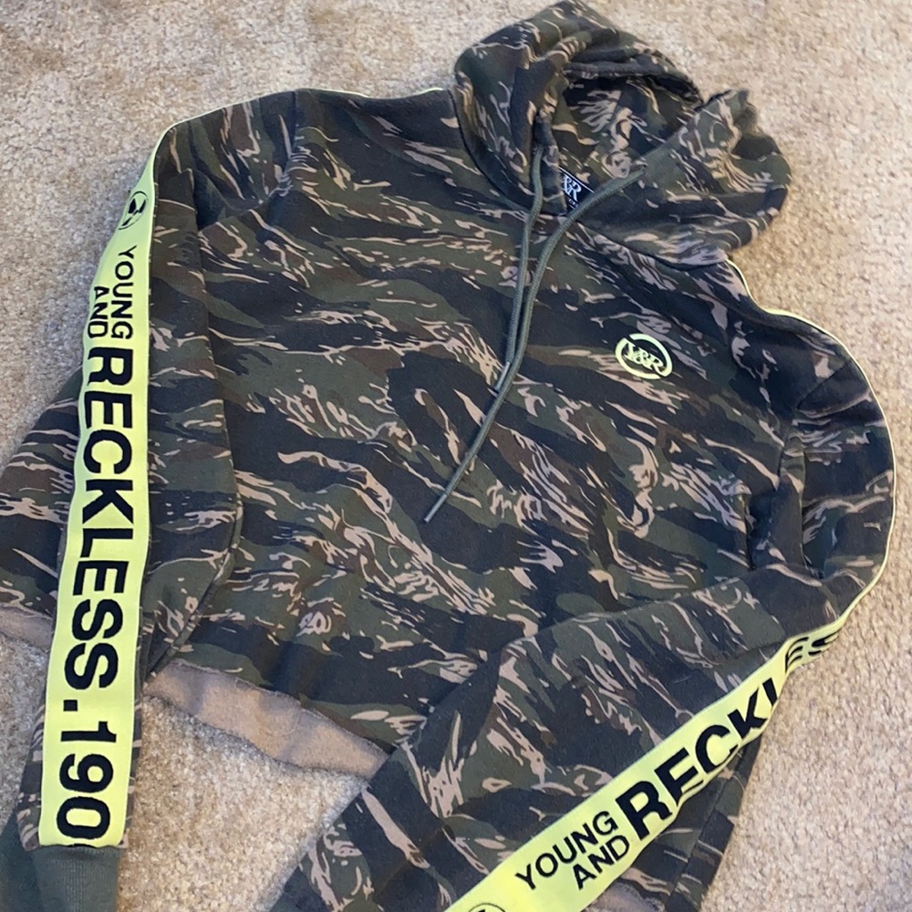 Young & Reckless Cropped Camo Hoodie